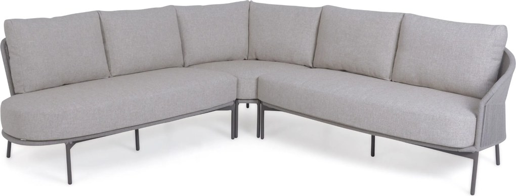 Hoek loungeset 5 personen Aluminium/rope Taupe  4 Seasons Outdoor Florence