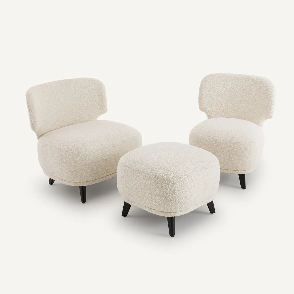 Bouclette voetensteun, Odalie, ontwerp Emmanuel Gallina