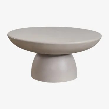 Ronde Salontafel Ø70 Cm In Zenadia Cement Zand Grijs - Sklum
