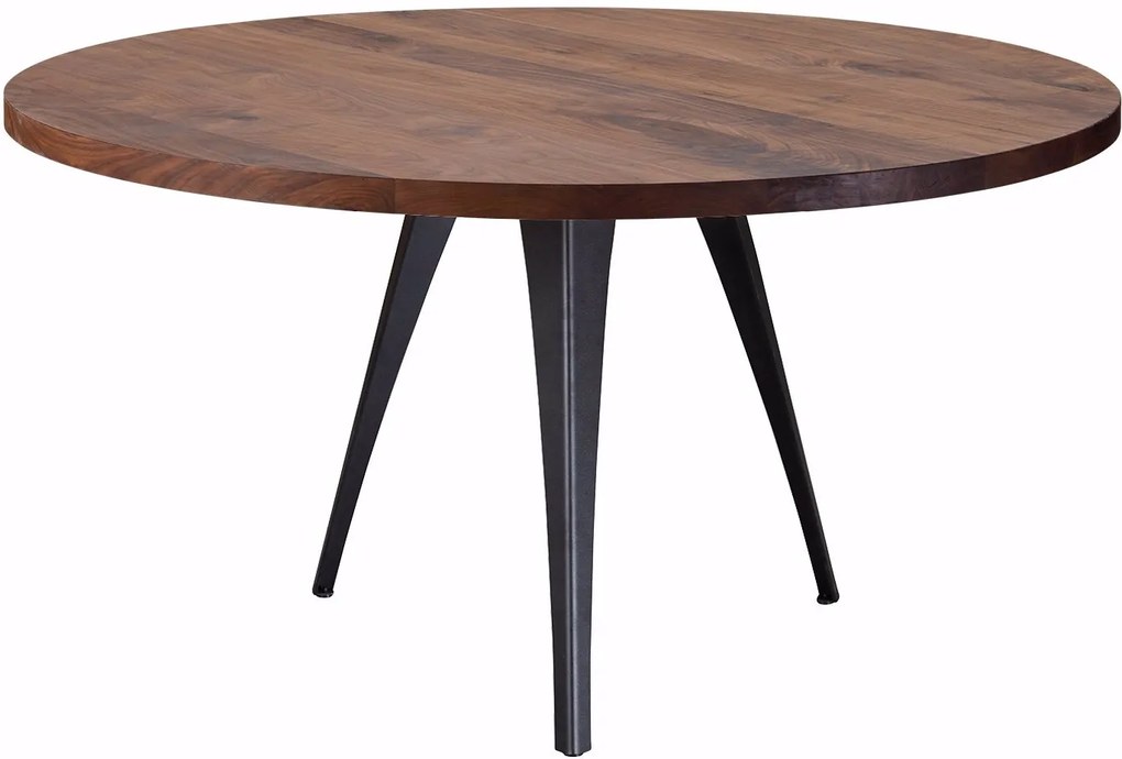 Ronde notenhouten eettafel Vazy