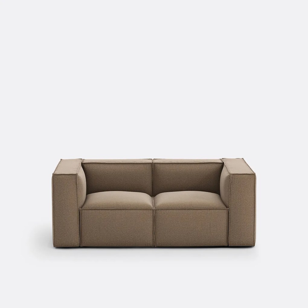 Moduleerbare bank, 2-zit, getextureerde stof, Seven