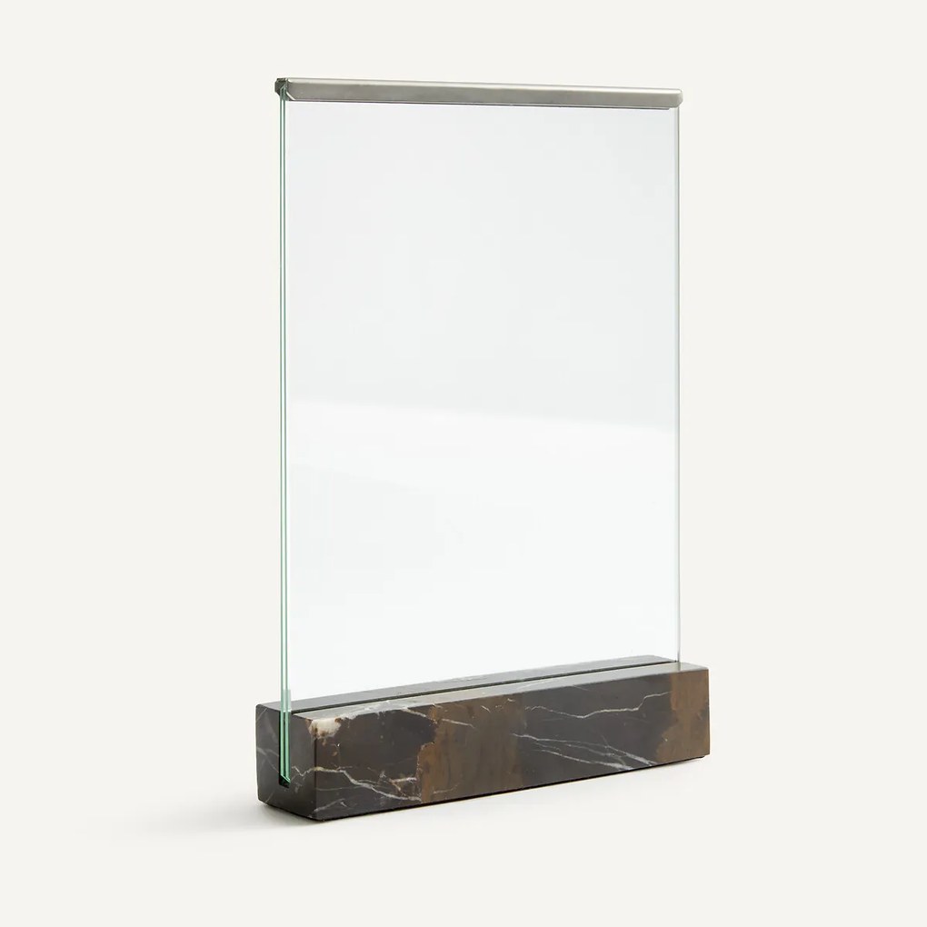 Fotolijst van glas en marmer, breedte 22 cm, GENTIANA