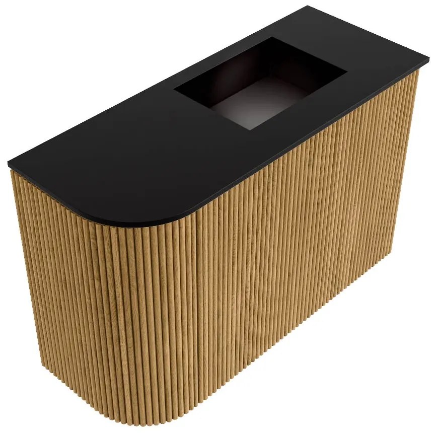 Mondiaz Joya 60cm toiletmeubel ronding links oak met wastafel faye rechts 1 kraangat urban