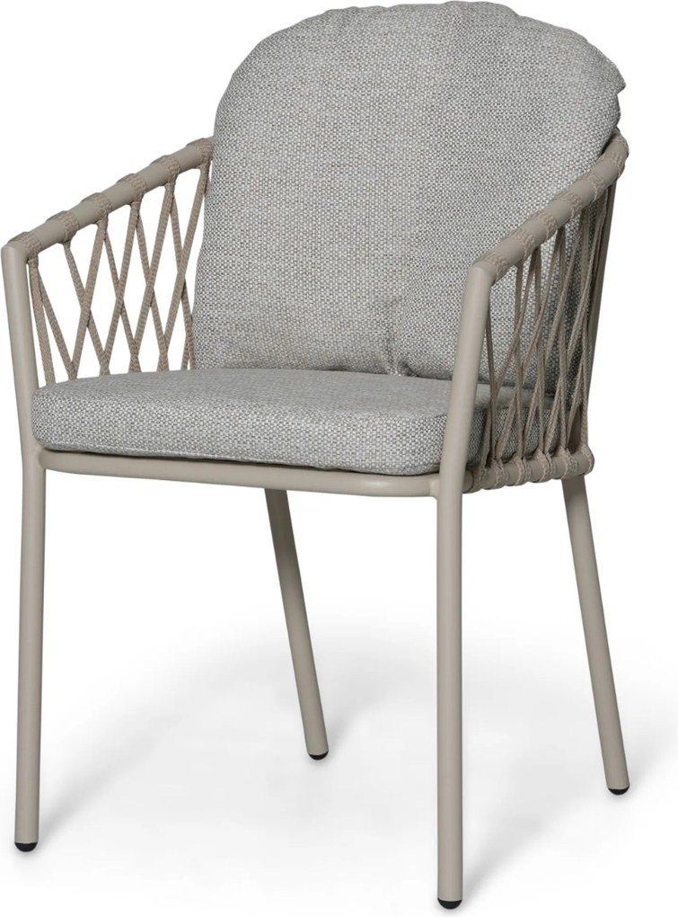 Tuinset Ronde Tuintafel 6 personen 150 cm Rope Zand/Beige Lifestyle Garden Furniture Morano/Arancia