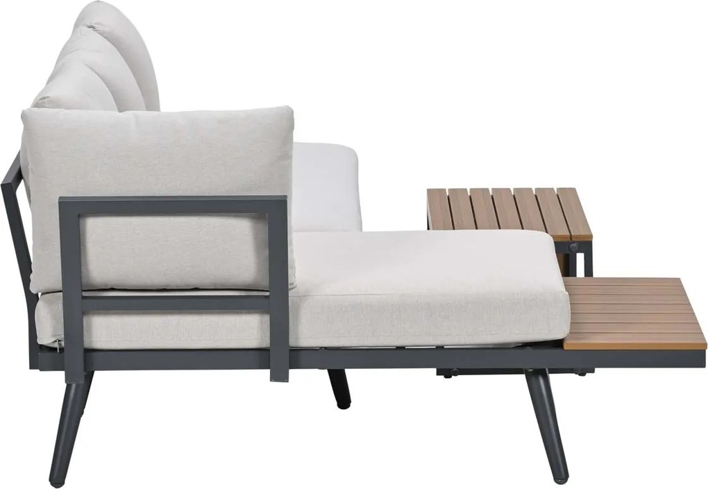 Garden Impressions Tibo loungeset 3-delig - donker grijs