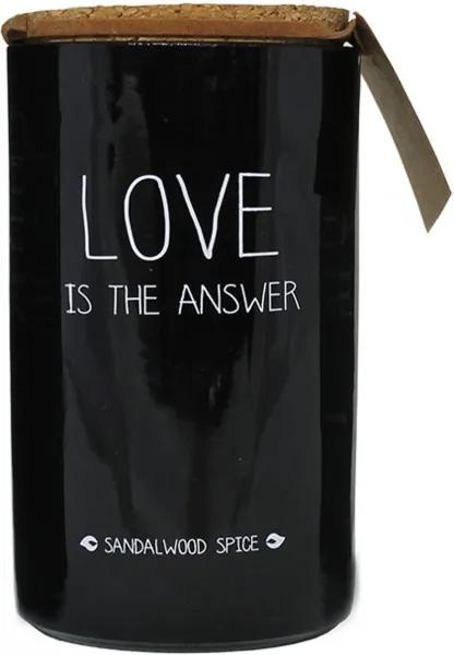 My Flame Lifestyle scented soy candle black love is the answer
