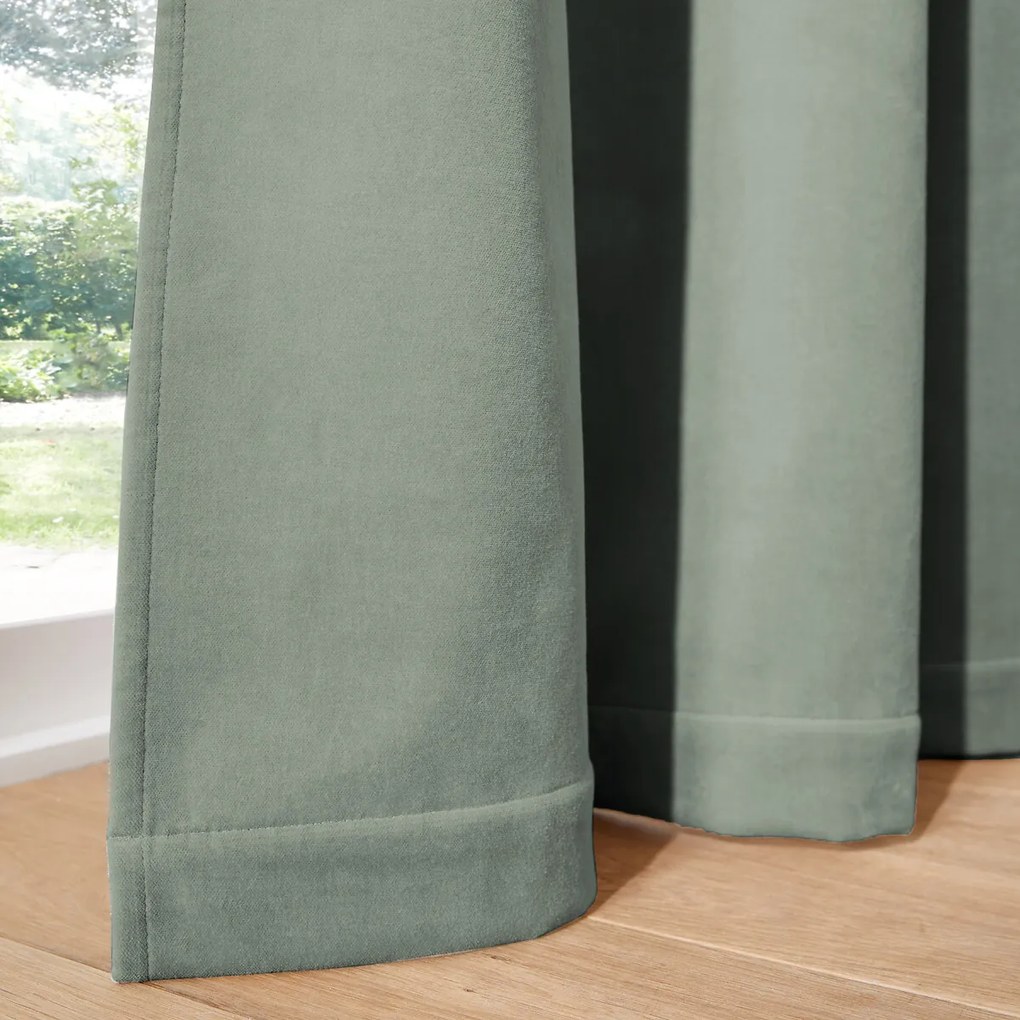 Thermisch gordijn in fluweel met verdekte lussen, Velvet