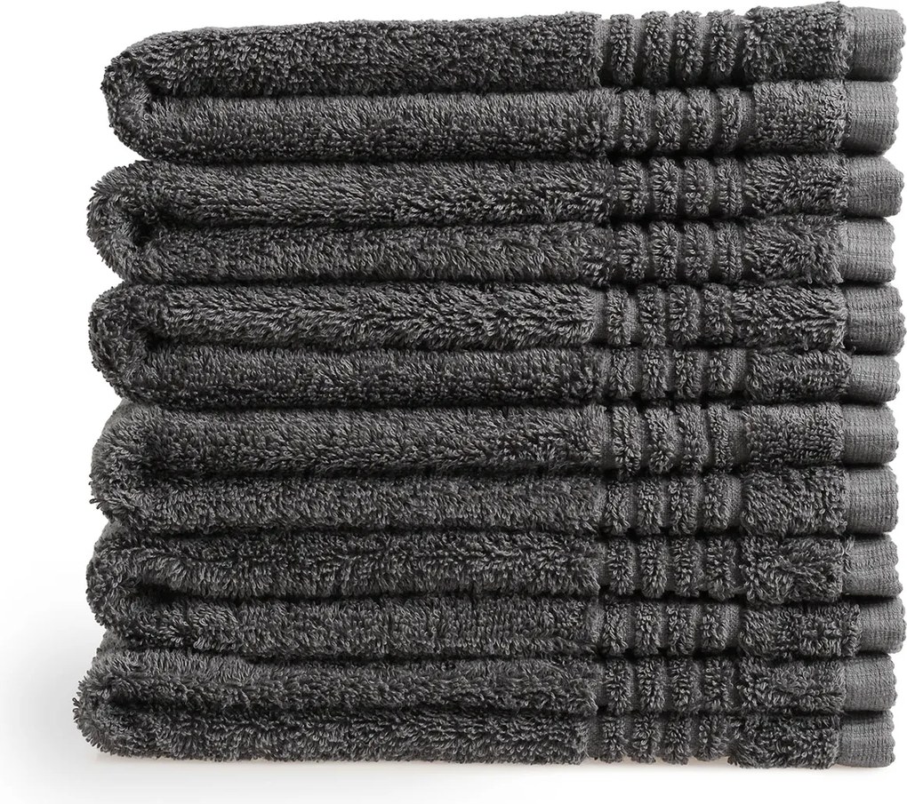 Gastendoek Supreme Collectie - 6 stuks - 30x50 - antraciet