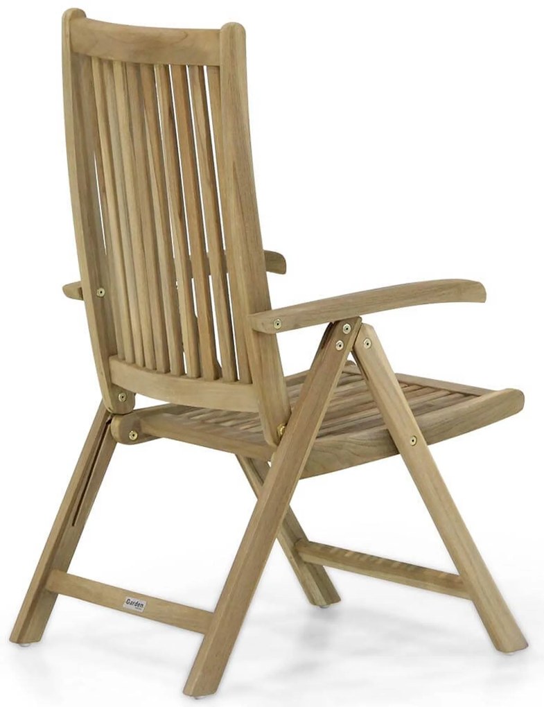 Tuinstoel Teak Old teak greywash Garden Collections Canterbury verstelbare tuinstoel