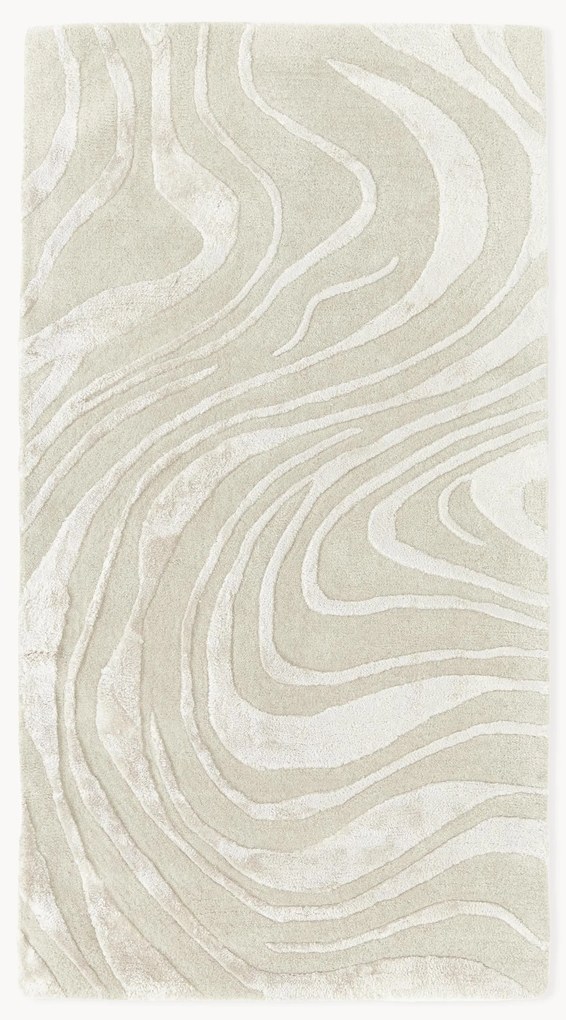 Glanzend hoogpolig vloerkleed Jimmy