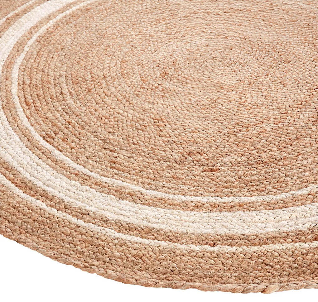 Rond vloerkleed in jute, Aftas