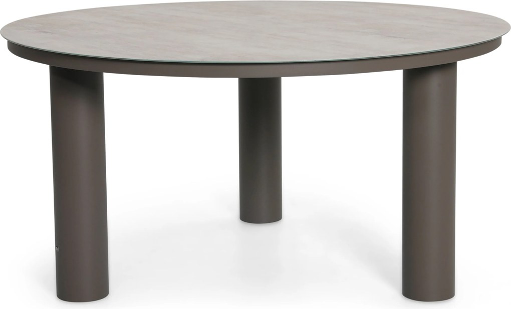 Dining Tuintafel rond 150 cm met lazy susan Taupe Arancia