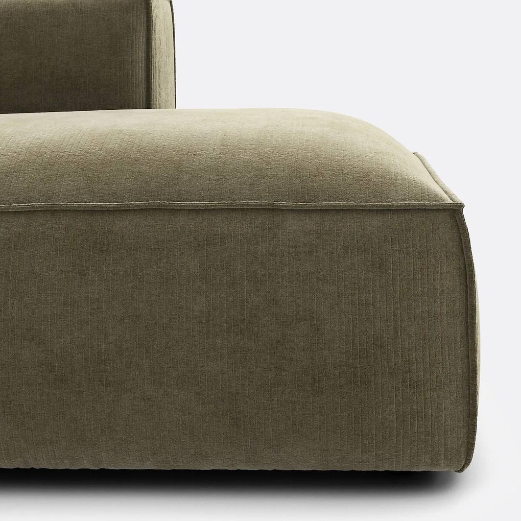 Hoekbank links, vintage ribfluweel, Seven