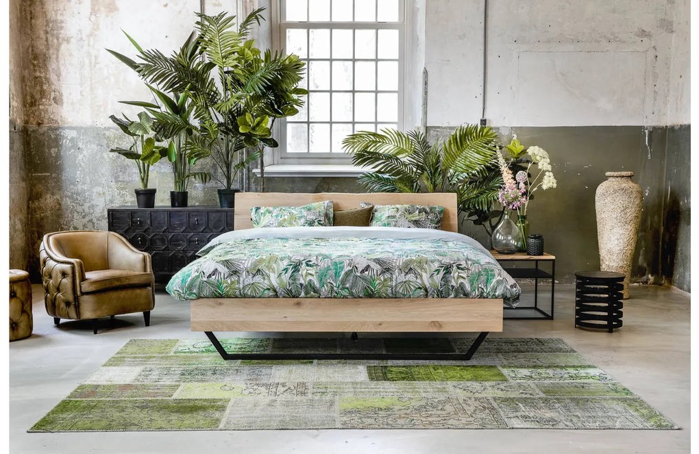 Goossens Bedframe Slade, Bedframe 140 x 200 cm hoofdbord organisch