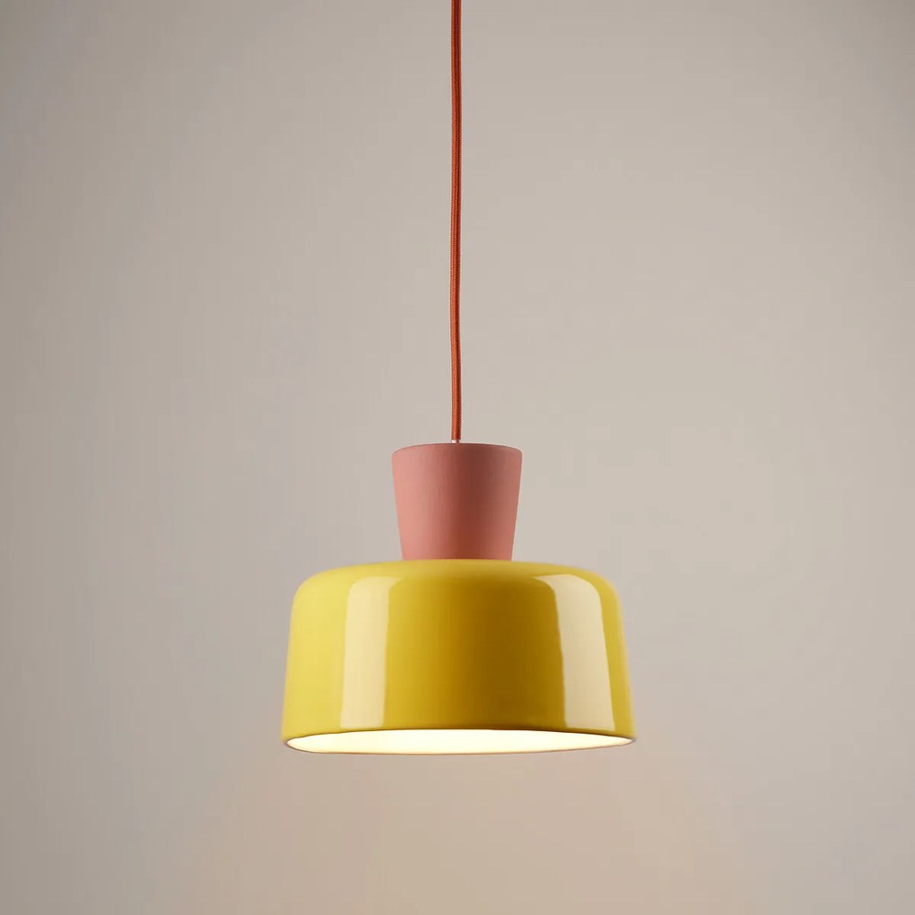 Gekleurde keramische hanglamp Ø 21 cm, Jimna