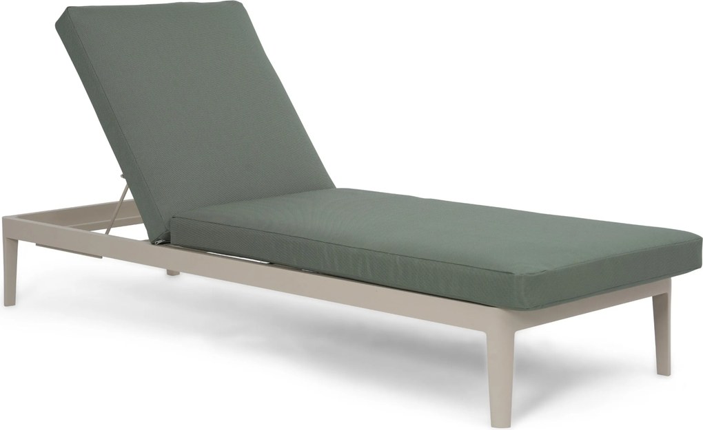 Lifestyle Garden Furniture Mateo Ligbed Met Kussen Loft/moss Green Aluminium Taupe