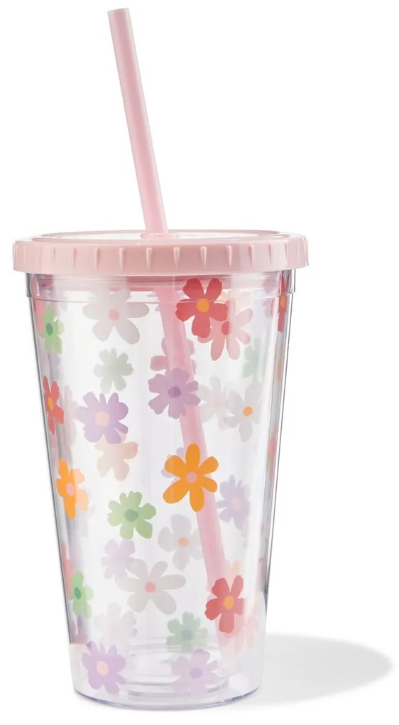 HEMA Drinkbeker Met Rietje 450ml