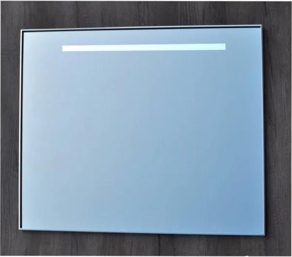 Sanicare Qmirrors TL Luxe spiegel gezandstraald met tl verlichting 85cm omlijsting chroom TL.70085C