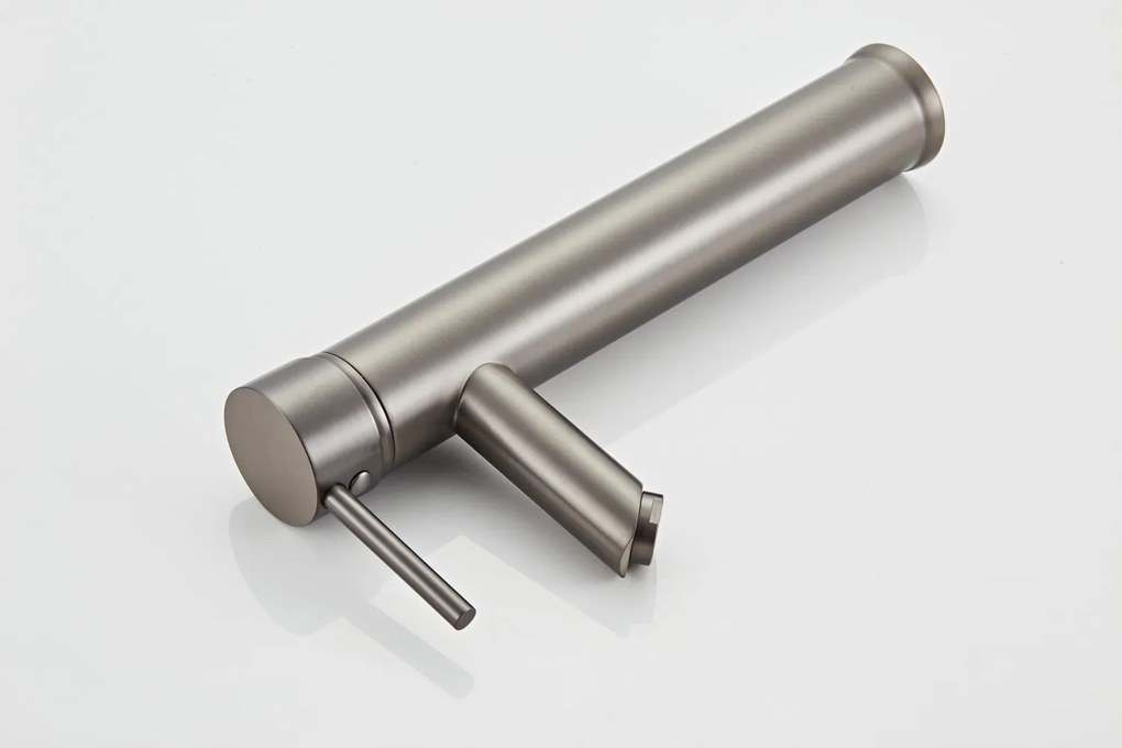 Saniclear Iron verhoogde wastafelkraan verouderd ijzer - gunmetal