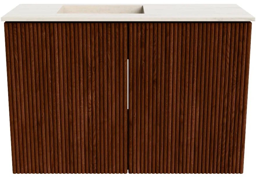 Mondiaz Joya DLux 60cm toiletmeubel ruby met wastafel faye links 1 kraangat meli