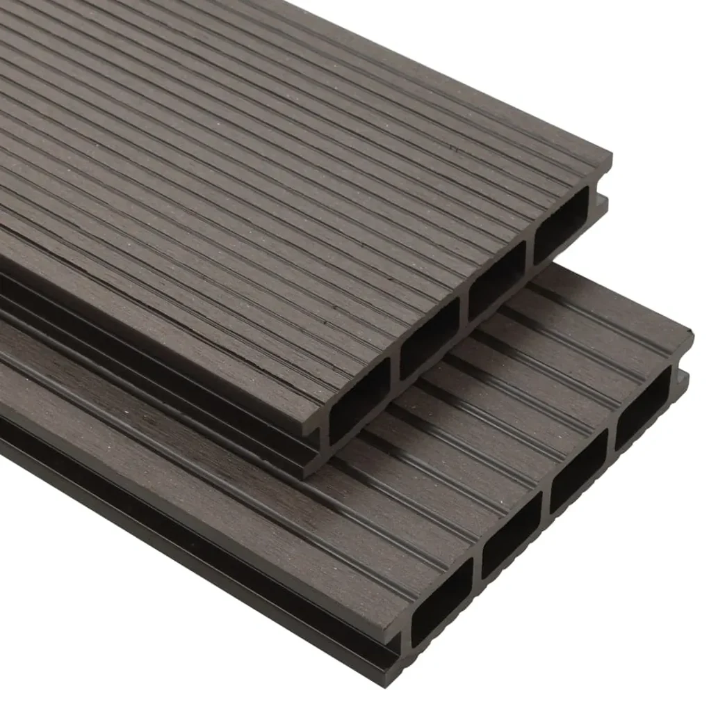 vidaXL Terrasplanken HKC met accessoires 30 m² 2,2 m donkerbruin