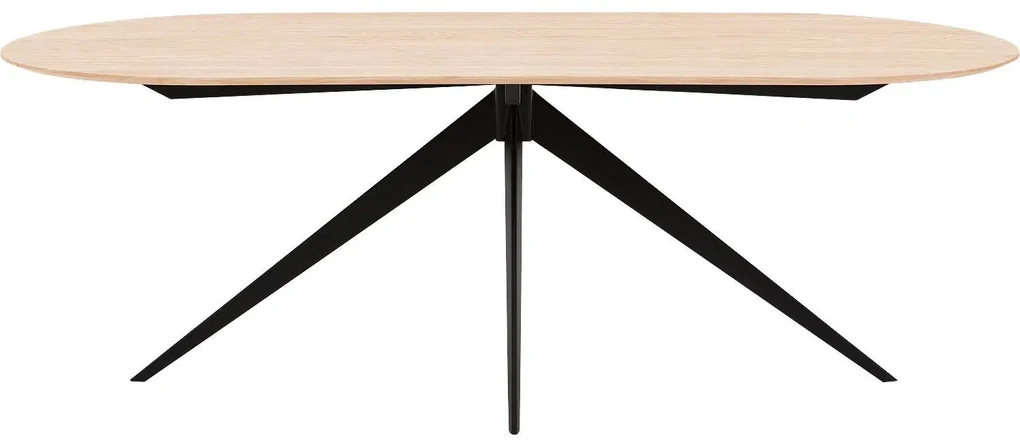 Goossens Excellent Eettafel Floyd, Semi rond 220 x 100 cm