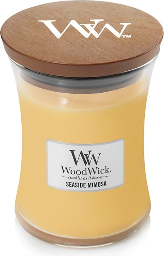 WoodWick geurkaars - Medium Hourglass - Seaside Mimosa