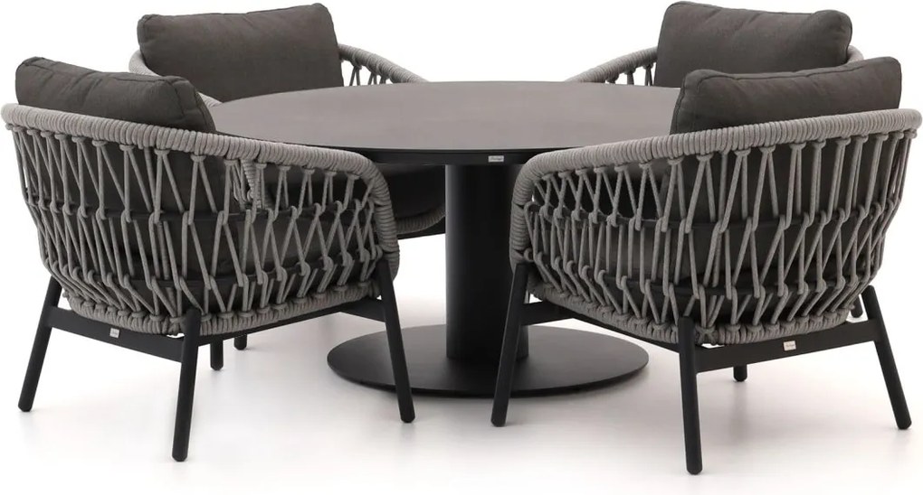 Diningset Bellagio  | 4 personen | Tuinset kunststof | 5-delig | Kees Smit Tuinmeubelen