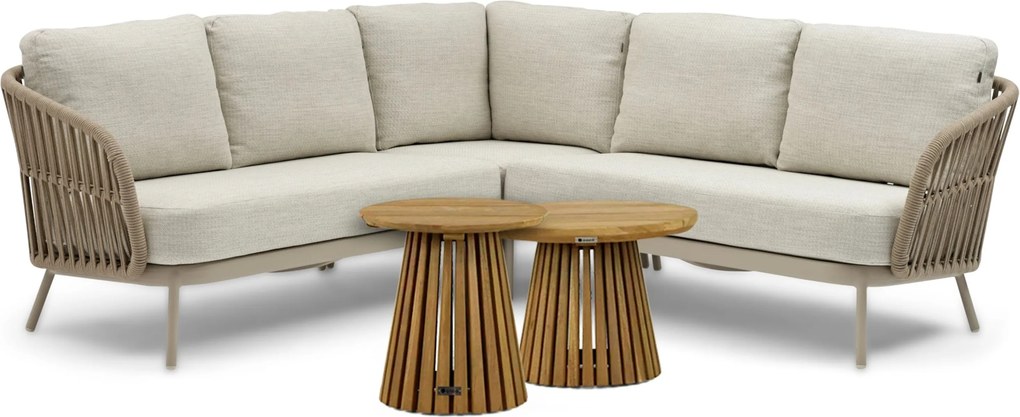 Hoek loungeset 5 personen Rope Taupe  Coco Elara/Fungo