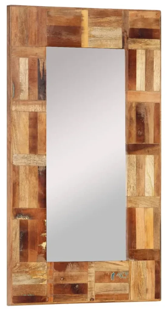 vidaXL Wandspiegel 50x80 cm massief gerecycled hout