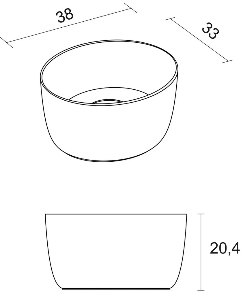 Riho Oval waskom solid surface wit mat