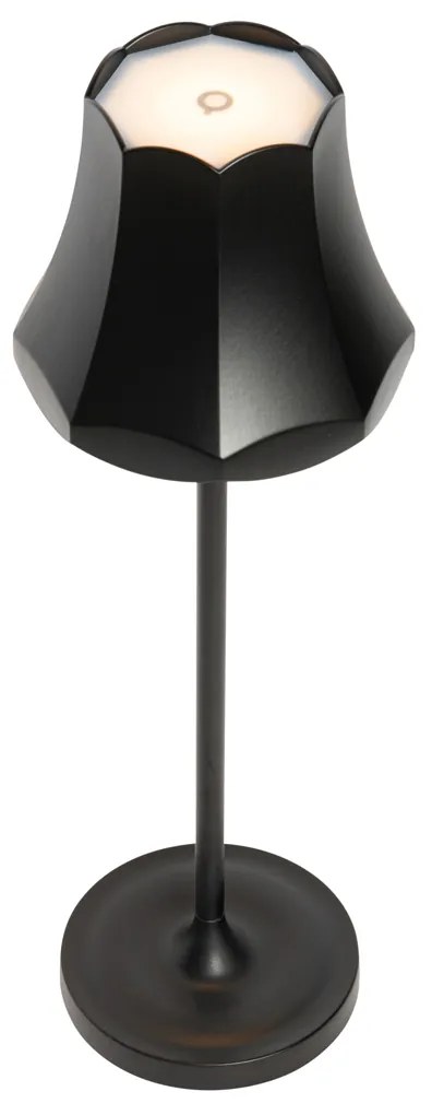 Set van 2 retro tafellampen zwart oplaadbaar IP44 - Granny