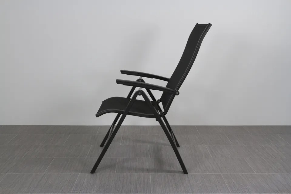 Kettler Altura/Edge verstelbare aluminium tuinset voor 6 personen 220x95 cm. - Antraciet