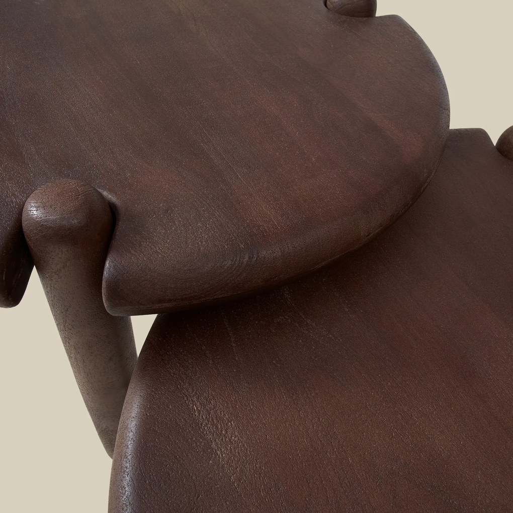 Ronde Design Salontafel Hout 80 Cm - 80 X 80cm.