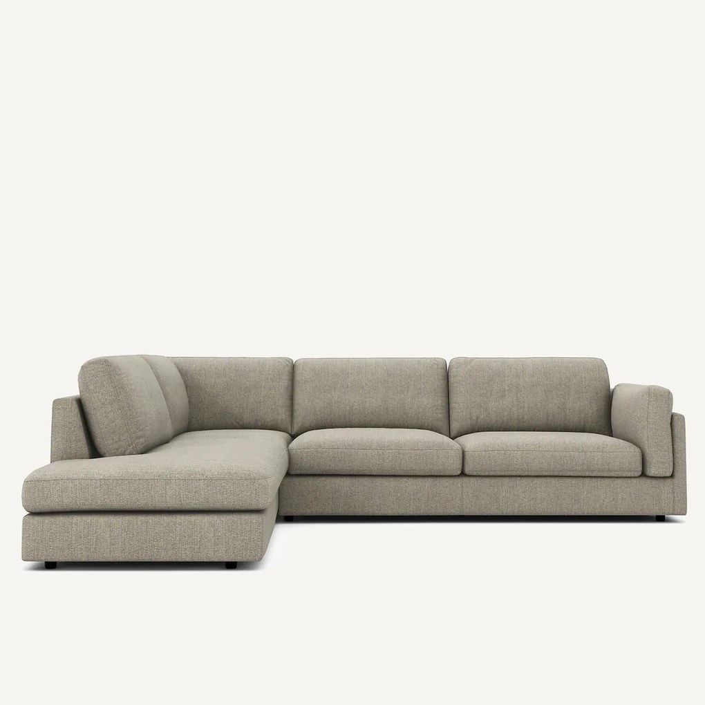 Tweed hoekslaapbank met longchair, César