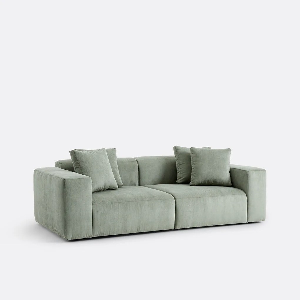 3-zitsbank van fijn ribfluweel, LIORA