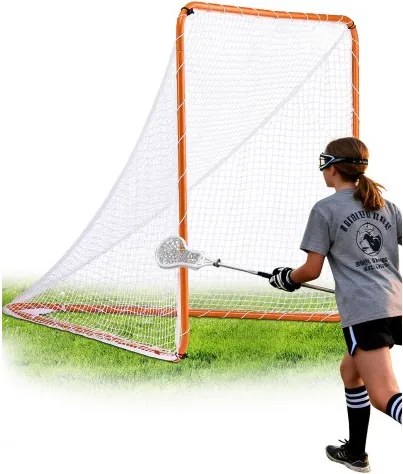 VEVOR Lacrosse Doel, 1,80 x 1,80 m lacrosse net, stalen frame lacrosse trainingsapparatuur voor in de achtertuin, draagbaar lacrosse doel met draagtas, snel en eenvoudig op te zetten, perfect voor training