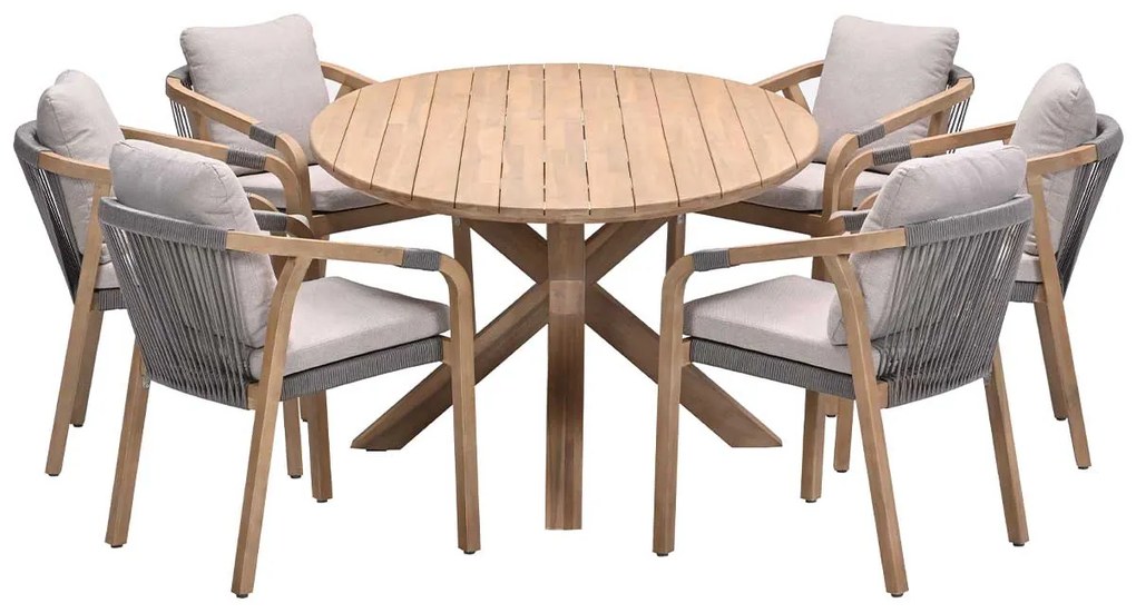 Garden Impressions Alora tuinset 7-delig - Tamako tuintafel ovaal 220x115 cm