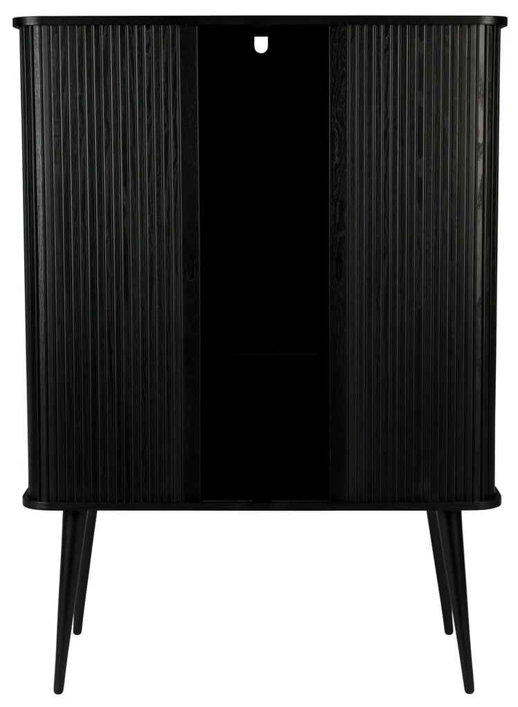 Zuiver Barbier Black Zwarte Design Wandkast - 100x45x140cm.