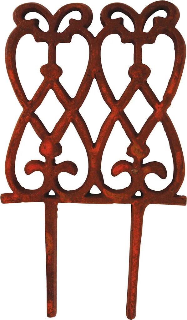 Esschert Design Gietijzeren perkhek met sierlijke krullen 15x28cm