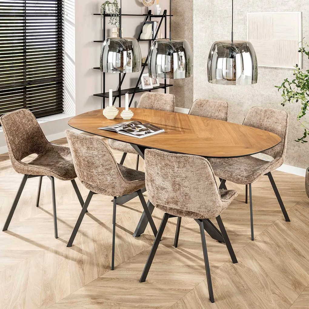 Organische Eetkamertafel Teak 180 Cm - 180 X 95cm.