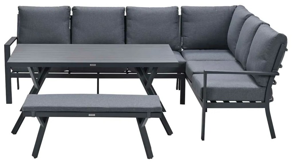 Garden Impressions Senja lounge dining set 4-delig rechts - mystic grijs