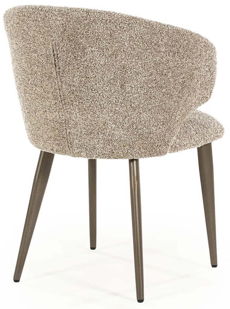 Eleonora Mateo Bruin Potige Eetstoel Taupe