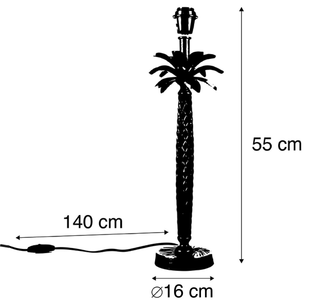 Art Deco tafellamp brons met zwart zonder kap - Areka