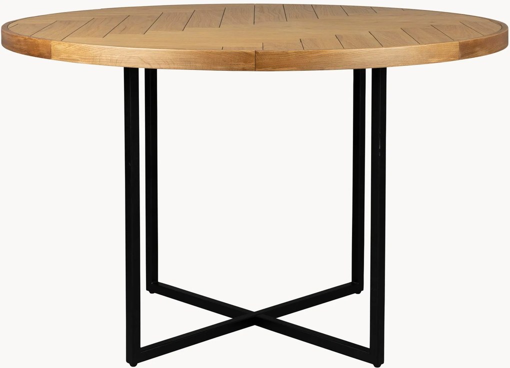 Ronde eikenhouten eettafel Class, Ø 120 cm
