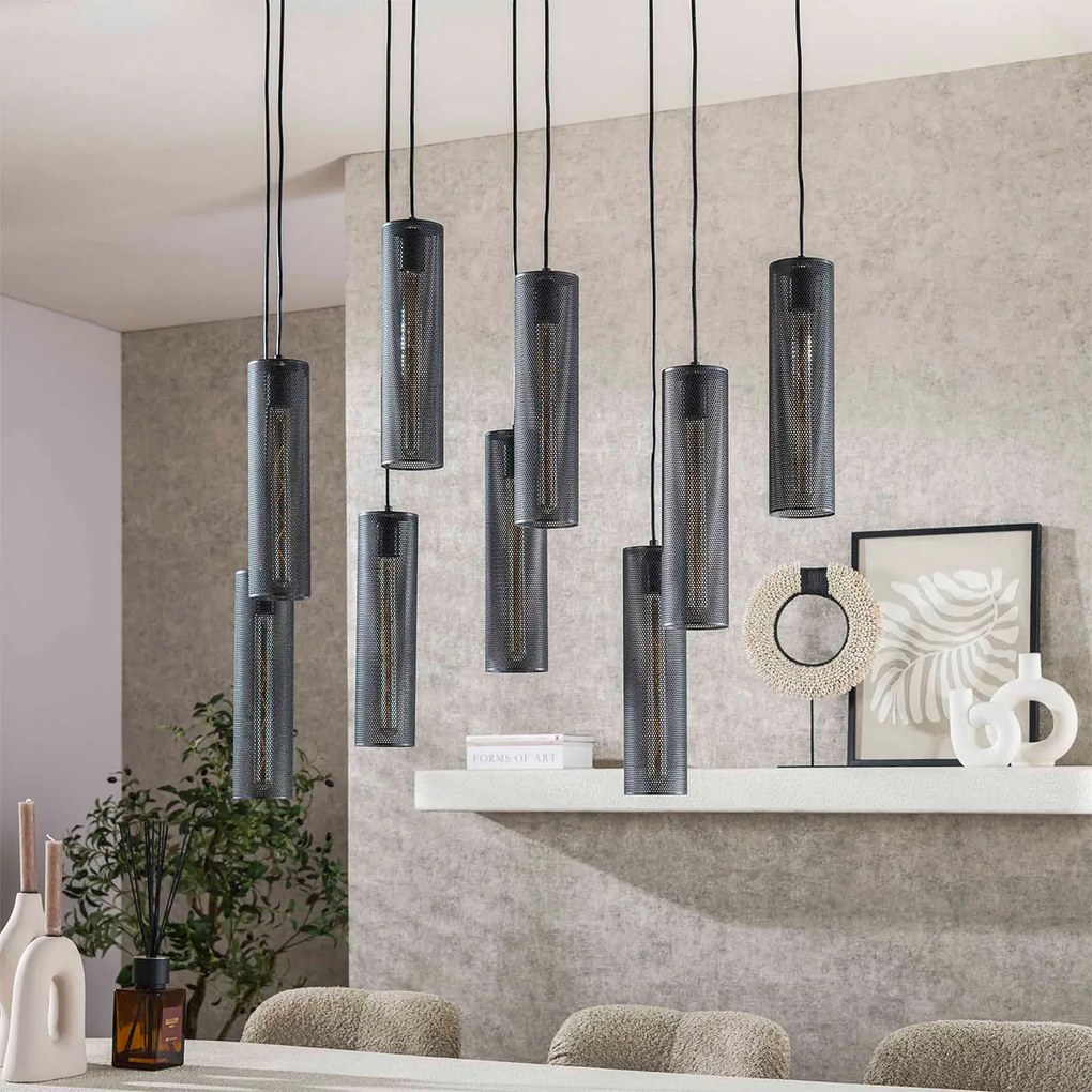 Trapse Eettafel Lamp Metaalgaas Zwart