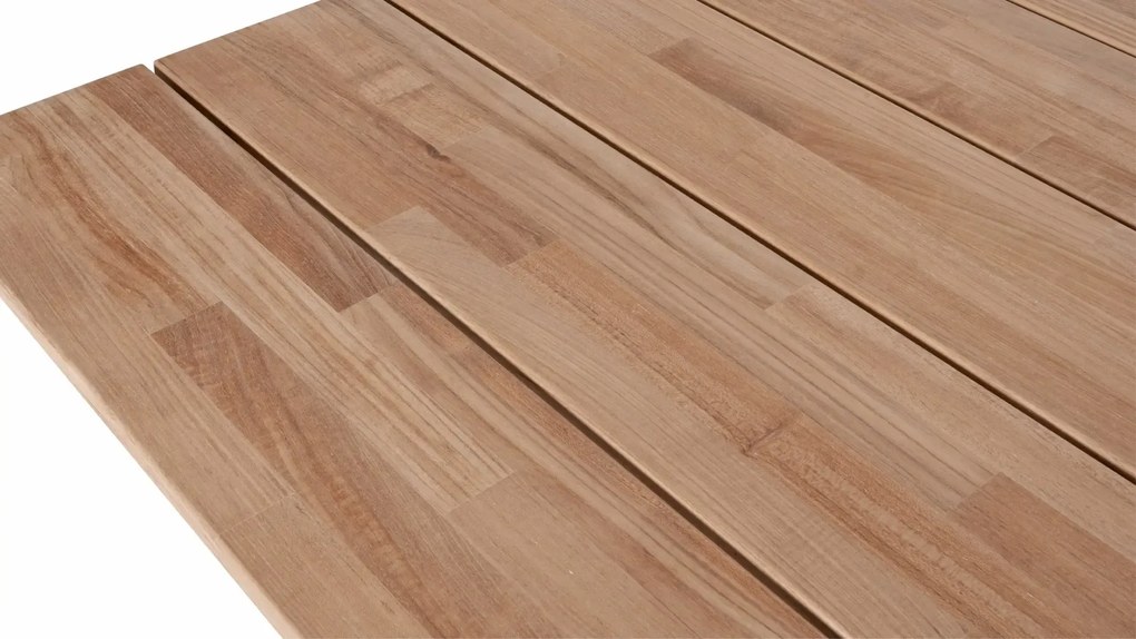 4 Seasons Outdoor Minerva tafel latte met teak blad 280 x 95 cm SALE Tuintafel   beige weerbestendig
