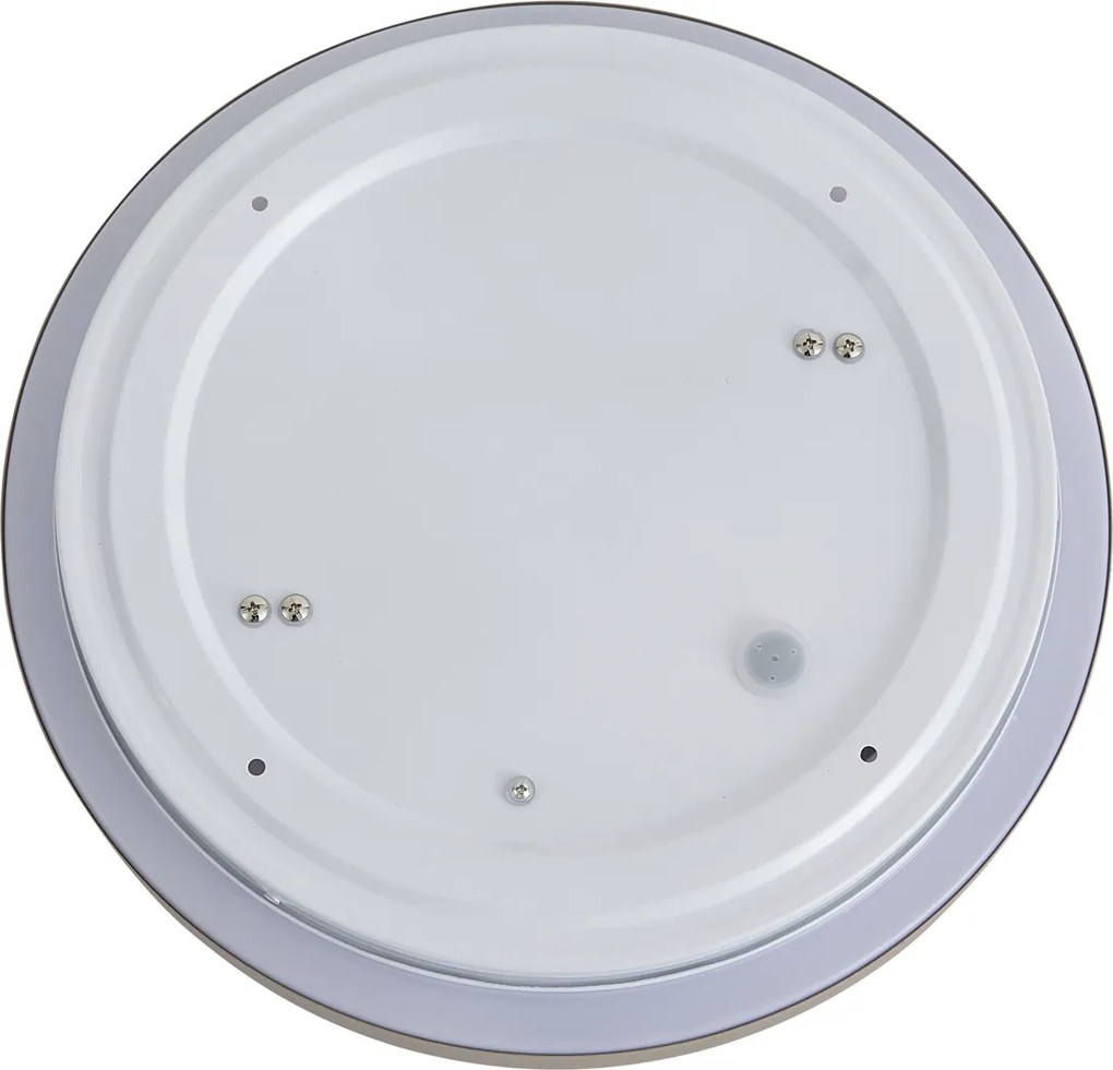 Moderne plafondlamp taupe met wit 34cm 2-lichts IP44 - Walden