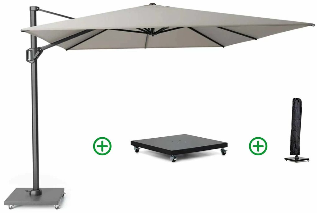 Platinum Challenger zweefparasol 4x3m T1 (incl. voet en hoes) manhattan