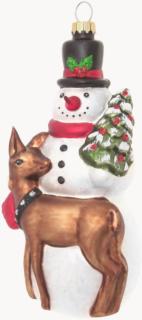 Handbeschilderde kerstboomhanger Snowman